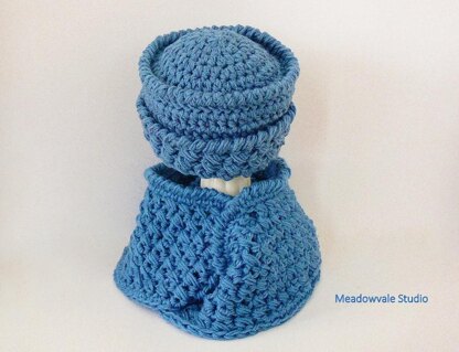 Chunky Hat and Infinity Cowl Scarf Girls Ladies