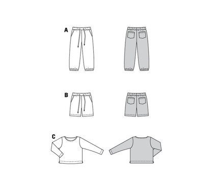 Burda Style Kids Trousers/Pants / Top B9261 - Paper Pattern, Size 98 - 128