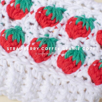 Strawberry Coffee Beanie Cozy