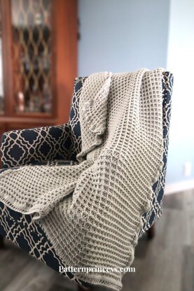 Moonlight Mist Waffle Blanket