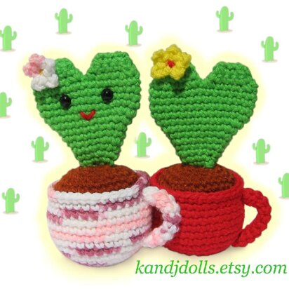 Amigurumi Heart Cactus - Crochet Pattern