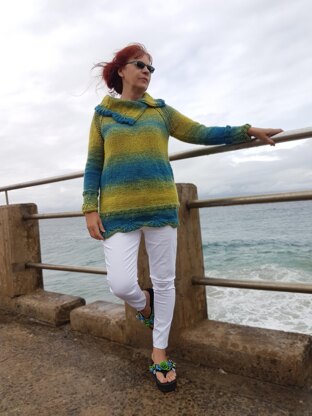 Seaside Scallops Sweater Top Sizes: S – XXL