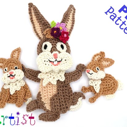 Crochet Pattern Bunny Mom and Baby