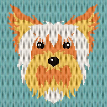 Yorkshire Terrier Dog Knitting Chart