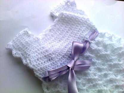 White lilac baby dress pattern