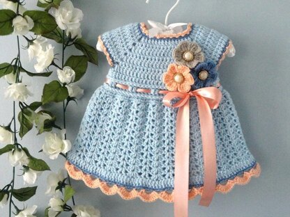 Knitting Crochet PATTERN Baby Jacket Baby Dress 0 - 12 months