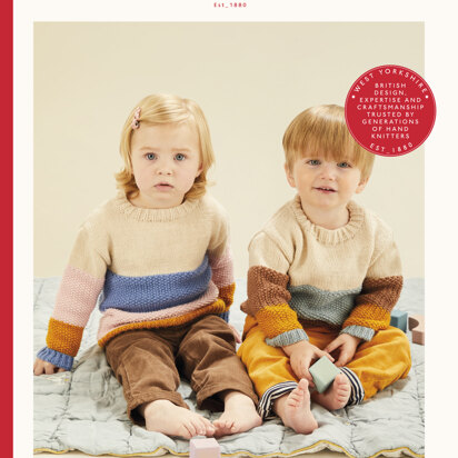 Sirdar 5487 Baby Colour Block Sweater PDF