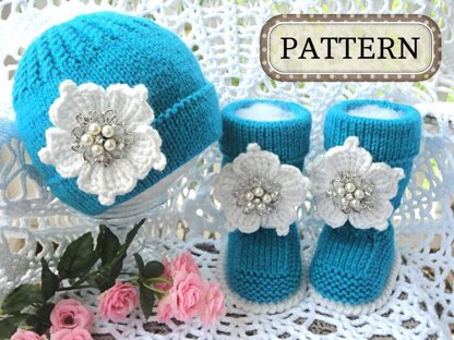 Knitting PATTERN Baby Shoes Baby Hat Baby Set Warm