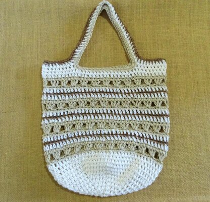 Crochet  Cotton Linen Tote Bag