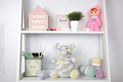 Tiny Teddy Bear Toy in Hoooked Eco Barbante - Downloadable PDF