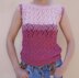 Strawberry knit lace t-shirt