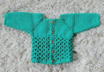 Crochet Textured Baby Cardigan