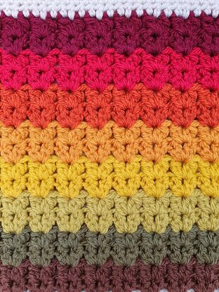 Cosy Autumn Rainbow Blanket