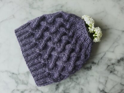 Aran Messy Bun Hat