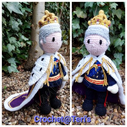 King Charles III Coronation Doll in Navy Uniform