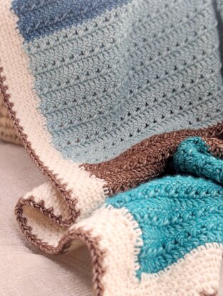 Textured Color Block Baby Blanket