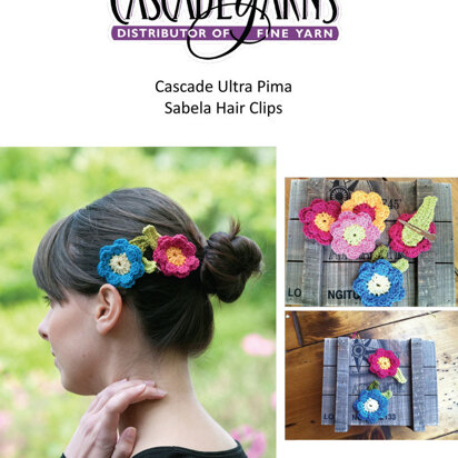 Sabela Hair Clips in Cascade Ultra Pima - DK237