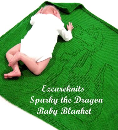 Sparky the Dragon Baby Blanket