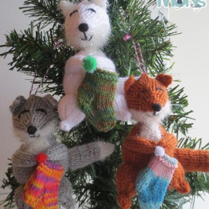 Festive Fox Hanging Ornament