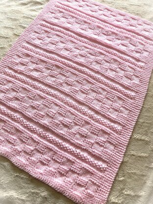 Jesse Baby Blanket in Aran or Chunky