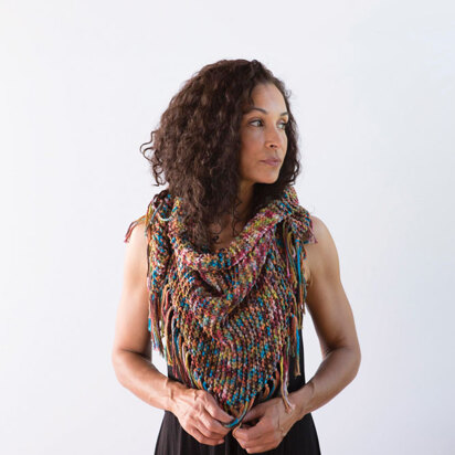 Cimone Scarf in Berroco Espresso - PDF356-1