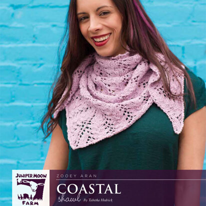 Coastal Shawl in Juniper Moon Zooey Aran - J29-01 - Downloadable PDF