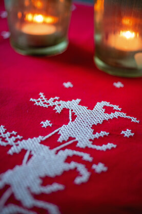 Vervaco Christmas Sleigh Table Runner Cross Stitch Kit - 30cm x 105cm