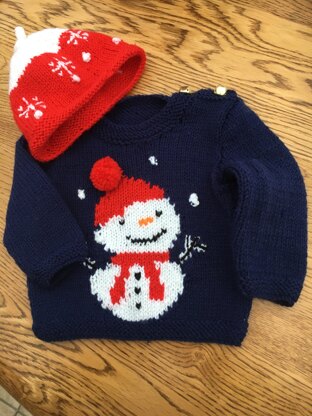 Snowman jumper and snow hat