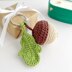 Acorn with leaf crochet pattern keychain charm Amigurumi pattern PDF Keyring bag charm Crochet car hanger