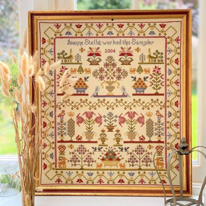 Historical Sampler Company Pot Sampler - Linen - 52cm x 46cm