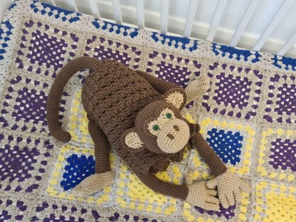 3in1 Jungle Monkey Baby Blanket