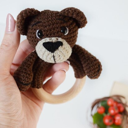 Bear baby rattle