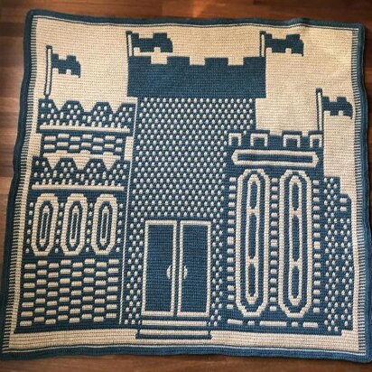 3 Turret Castle Blanket Pattern