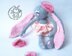 Bunny Peony doll knitted flat