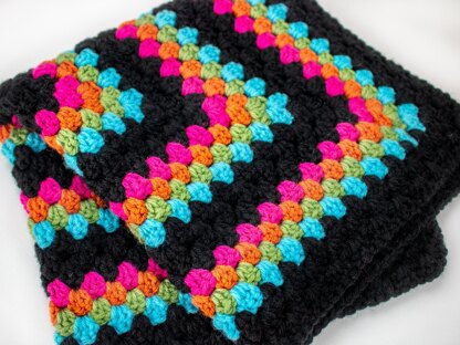 Sally Infinity Granny Square Crochet Blanket