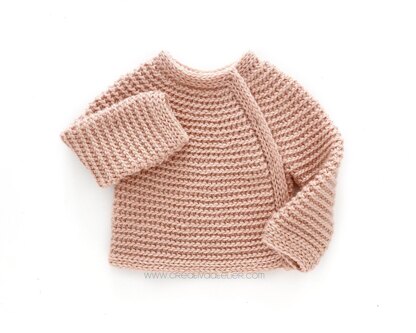 Size 6-12 months -CUDDLES Crochet Baby Sweater