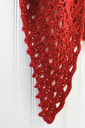 Lacy Shawl with Beaded Edging