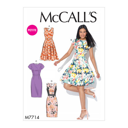 McCall's Misses'/Miss Petite Dresses M7714 - Sewing Pattern