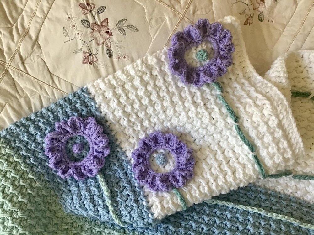 Sunflower baby best sale blanket crochet pattern