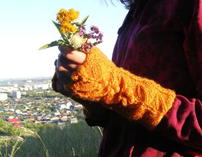 Cherry Tale Fingerless mitts