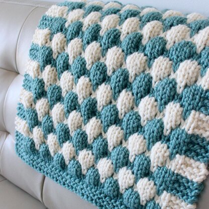 Chunky Bubble Stitch Blanket