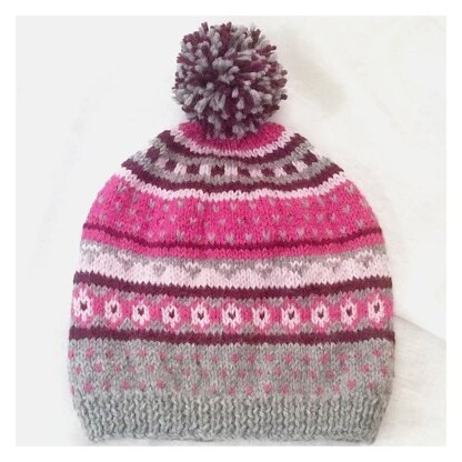 "Lena" bonnet en Fairisle