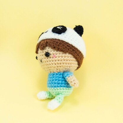 Boy wearing Panda Hat