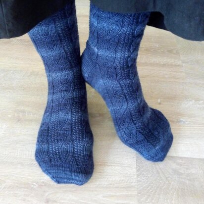 Faux Cable Socks