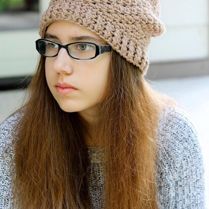 Textured Slouchy Hat Crochet Pattern 382