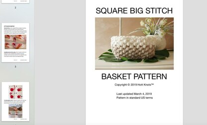 Big Stitch Square Basket
