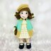 Crochet doll with clothes pattern, amigurumi doll