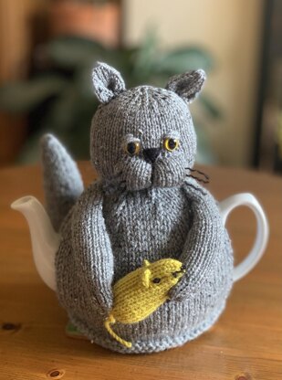 Cat with Toy Tea Cosy