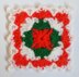 Crochet Granny Square Christmas Afghan Block Motif