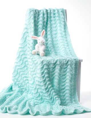 Knit Baby Blanket in Bernat Softee Baby Solids